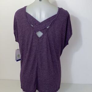 NEW WIMNIE WIDE STRAP BACK TEE AÇAÍ HEATHER